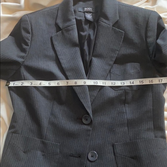 Charcoal pinstripe blazer pants suit wool blend - Picture 7 of 12